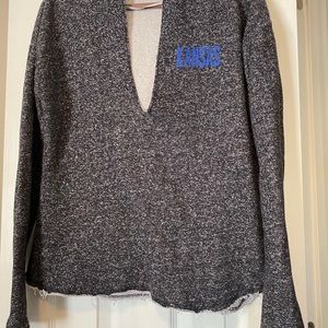 Deep Cut Long Sleeve Hoodie